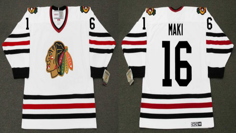 2019 Men Chicago Blackhawks #16 Maki white CCM NHL jerseys->chicago blackhawks->NHL Jersey